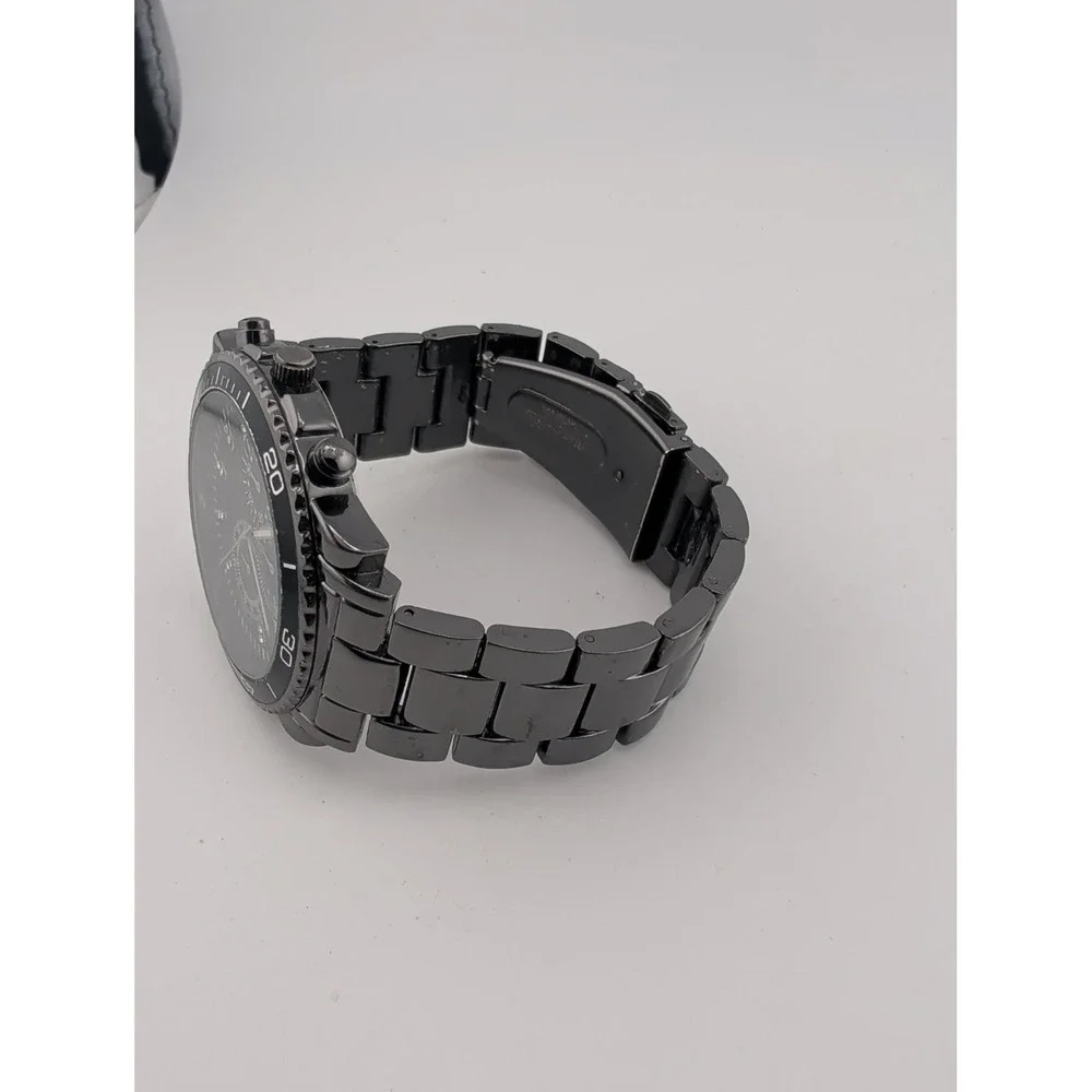 Accutime Men's Watch 48mm Case Black 7.5